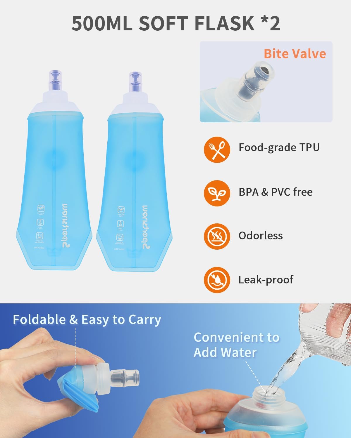 Running Phone Holder Vest with Water Bottle Pocket - Reflective Hydration Vest