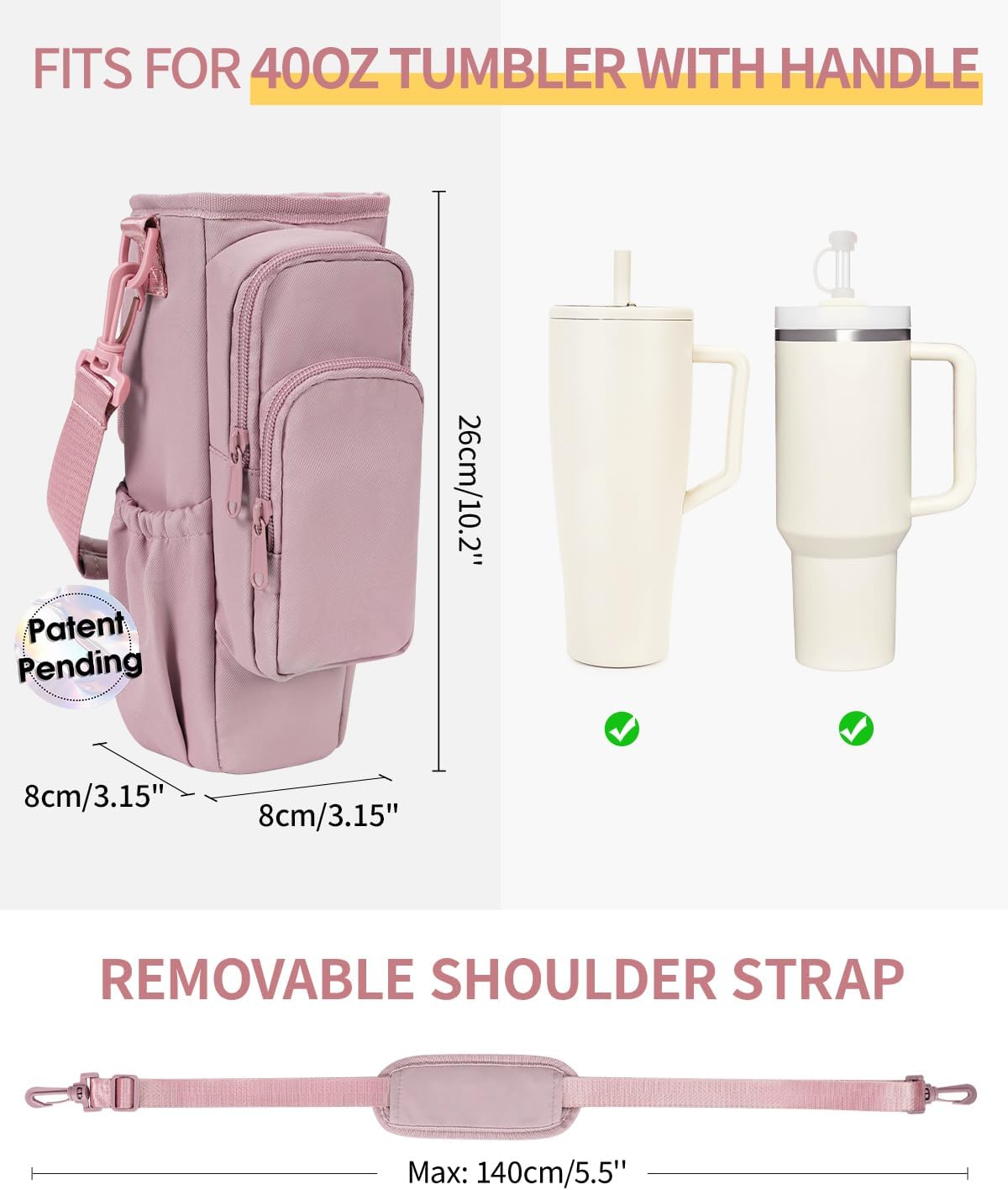 Water Bottle Carrier Bag for 40oz Tumbler